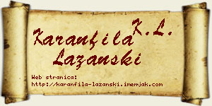 Karanfila Lazanski vizit kartica